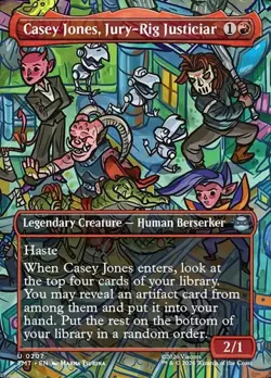 Casey Jones, Jury-Rig Justiciar - Extended Art TMT NM MTG - Image 1