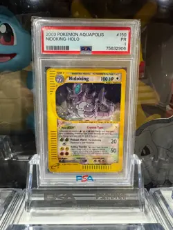 PSA 1 PR 2003 POKEMON AQUAPOLIS CRYSTAL NIDOKING HOLO 150/147 SECRET RARE - Image 1