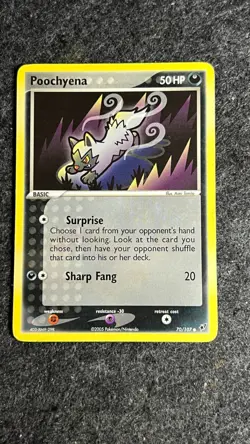 Poochyena 70/107 EX Deoxys Pokemon Card NM - Image 1