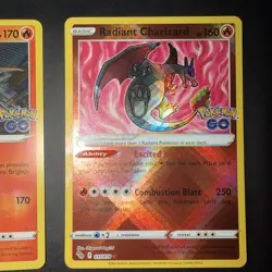 2 Pokemon Go Charizard 10/78 & Radiant Charizard 011/078 Pokemon GO Holo - Image 1