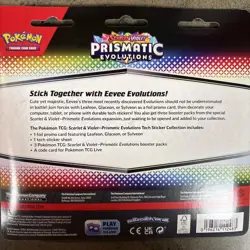 Pokemon Prismatic Evolutions Tech Sticker Collection New Sealed - Image 2