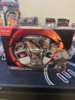 Pokemon Bloodmoon Ursaluna ex Box (New Factory Sealed) 4 Packs Inside 3 Promos - Image 1