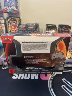 Pokemon Bloodmoon Ursaluna ex Box (New Factory Sealed) 4 Packs Inside 3 Promos - Image 2