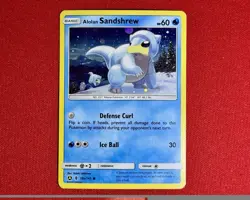 Alolan Sandshrew 19a/145 Cosmos Holo Pokemon Card Guardians Rising 2017 - NM - Image 1