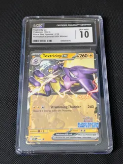 2025 POKEMON ILLUSTRATION CONTEST 2024 WINNER #215 TOXTRICITY EX CGC 10 GEM MINT - Image 1