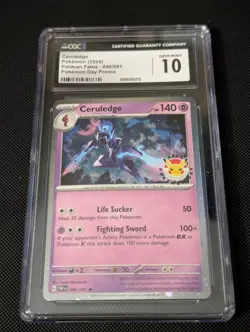 Ceruledge Pokemon Day 2024 Cosmos Holo Card 040/091 CGC Gem Mint 10 - Image 1