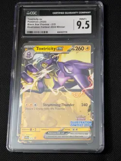 Toxtricity EX 215 Black Star Promo PSA 9.5 Pokemon Illustration Contest - Image 1