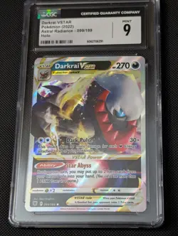 Pokemon TCG Darkrai VSTAR 099/189 Astral Radiance CGC Mint 9 - Image 1