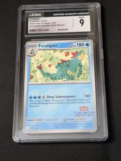 2025 Pokemon Feraligatr Black Star Promos Illustration Contest 2024 Winner CGC 9 - Image 1