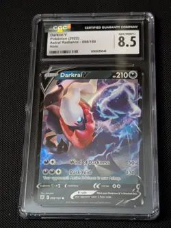 Pokemon: Darkrai V #98/189 Astral Radiance Holo Rare 2022 - CGC 8.5 - Image 1