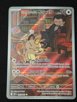 2025 Pokemon Destined Rivals Team Rocket's Meowth #203/182 - Image 1