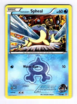 Team Aqua's Spheal Double Crisis #3 (2015) Common NM Pokemon - Image 1