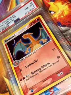 2007 POKEMON EX POWER KEEPERS #6 CHARIZARD-HOLO POWER KEEPERS PSA 8 - Image 4