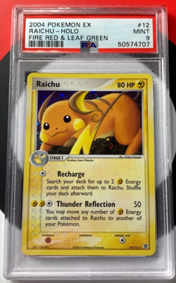 Raichu 12/112 Firered & Leafgreen Holo 2004 Pokemon EX PSA 9 MINT - Image 1