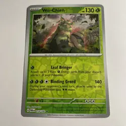 Pokemon Wo-Chien 018/182 SV04 Paradox Rift Basic 130 HP Rare Reverse Holo - Image 1