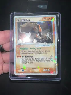 Pokemon Regirock EX Cracked Ice Holo 98/101 EX Hidden Legends 2004 - Image 1