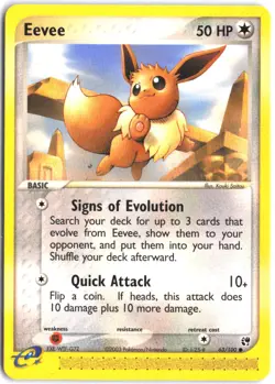 Eevee 63/100 Common Sandstorm Pokemon - Image 1