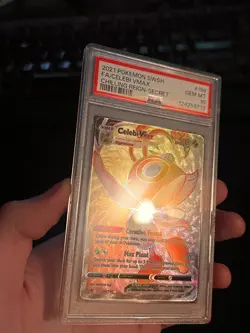 Pokemon Celebi VMAX 199/198 Rainbow Secret Rare Chilling Reign PSA 10 - Image 3