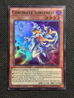 YuGiOh! - Chronicle Sorceress MZMU-EN032 Super Rare 1st Edition Near Mint - Image 1