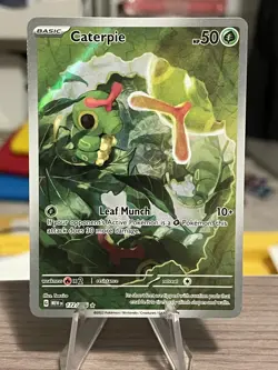 Pokemon Caterpie 172/165 Scarlet & Violet 151 Holo Illustration Rare NM - Image 1