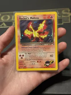 Pokemon TCG Gym Heroes Rocket's Moltres 12/132 Near Mint Unlimited Pack Fresh - Image 1