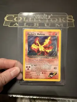 Pokemon TCG Gym Heroes Rocket's Moltres 12/132 Near Mint Unlimited Pack Fresh - Image 3