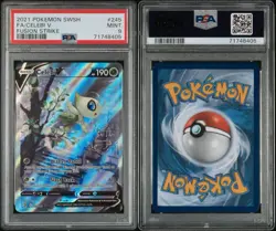 2021 POKEMON SWORD & SHIELD FUSION STRIKE #245 FULL ART/CELEBI V PSA 9 - Image 3
