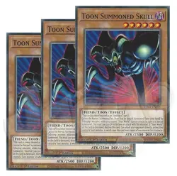 Yugioh - Toon Summoned Skull x 3 - 1st Edition - Plus Free Holographic Card - Image 1