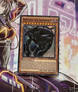 YuGiOh! TCG Dystopia the Despondent INOV-ENSE1 Limited Edition Super LP - Image 1