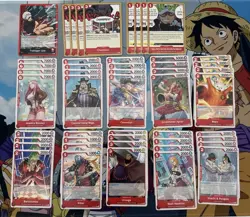 One Piece Trafalgar Law RED deck + 10 Dons!! - OP14 - 70+ cards - Sleeved - NM - Image 2