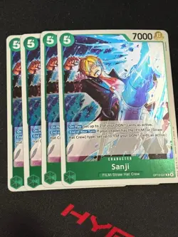 4x One Piece OP13-027 R Sanji - ENG - Foil - Playset - TCG - NM/M - Image 1