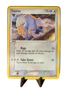Tauros 5/17 Holo Rare Promo Pop Series 2 Promotional Set Pokemon Card 2005 (MP) - Image 2