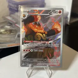 Pokemon TCG White Flare Emboar 98/086 Illustration Rare Card in Mint Condition - Image 1