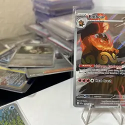 Pokemon TCG White Flare Emboar 98/086 Illustration Rare Card in Mint Condition - Image 2