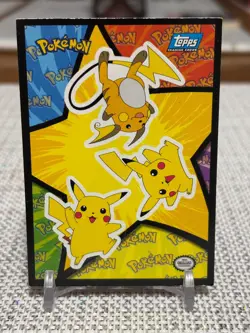 Pokemon The First Movie #S7 (Sticker & Puzzle Card) Blue Logo (Small Crease) - Image 1