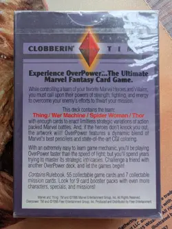 OverPower Marvel Fleer 1995 Clobberin' Time Factory Sealed Starter Deck 62 Cards - Image 2
