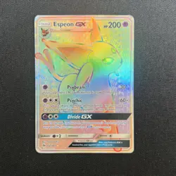 Pokemon Espeon GX Secret Rare Full Art Holo 152/149 SM Base Set Pokemon Card - Image 1