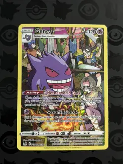 Pokemon Gengar TCG Full Art Trainer Lost Origin Holo Card #TG06 - Image 1