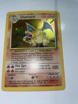 Pokemon Charizard 4/102 Base Set Holo Rare 120 HP English Card - Image 1