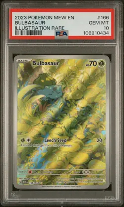 🔥 Pokemon Card Bulbasaur 166/165 Illustration Rare PSA 10 151 - Image 1