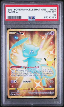 🔥 Pokemon Card Mew 025 PSA 10 Celebrations - Image 1