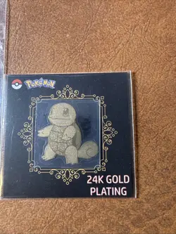 Pokemon Random Lot Squirtle 24K Gold Plating Holographic Cards/topps Card✨￼ - Image 2