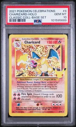 🔥 Pokemon Card Charizard Holo 4 PSA 10 Celebrations Classic Collection - Image 1