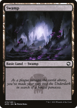 Swamp #270 | Near Mint FOIL | Adventures in the Forgotten Realms Magic MTG - Image 1