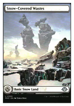 Snow-Covered Wastes (borderless) (0309) Modern Horizons 3 MTG - NM+ MR - Image 1