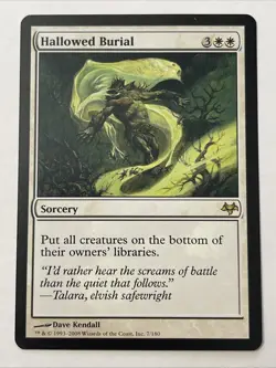 MtG Hallowed Burial 7/180 Eventide Rare - Image 1