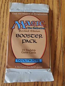 Magic The Gathering REVISED EDITION Sealed Booster Pack (1994) NO RESERVE - Image 1
