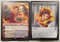 MTG Magic [x1] Chandra, Dressed to Kill [x1] +Emblem Innistrad: Crimson Vow M/NM - Image 1