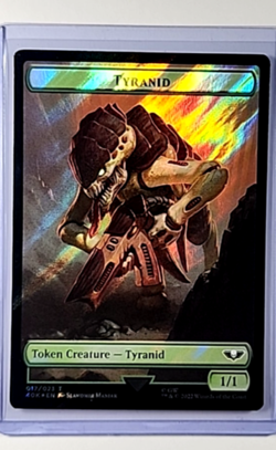 MTG Magic the Gathering Warhammer 40K Surge Foil Token Tyranid Warrior Tyranid - Image 1