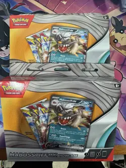 Pokemon Mabosstiff EX TCG Showcase Box x2 with Promo Card - Factory Sealed - Image 1